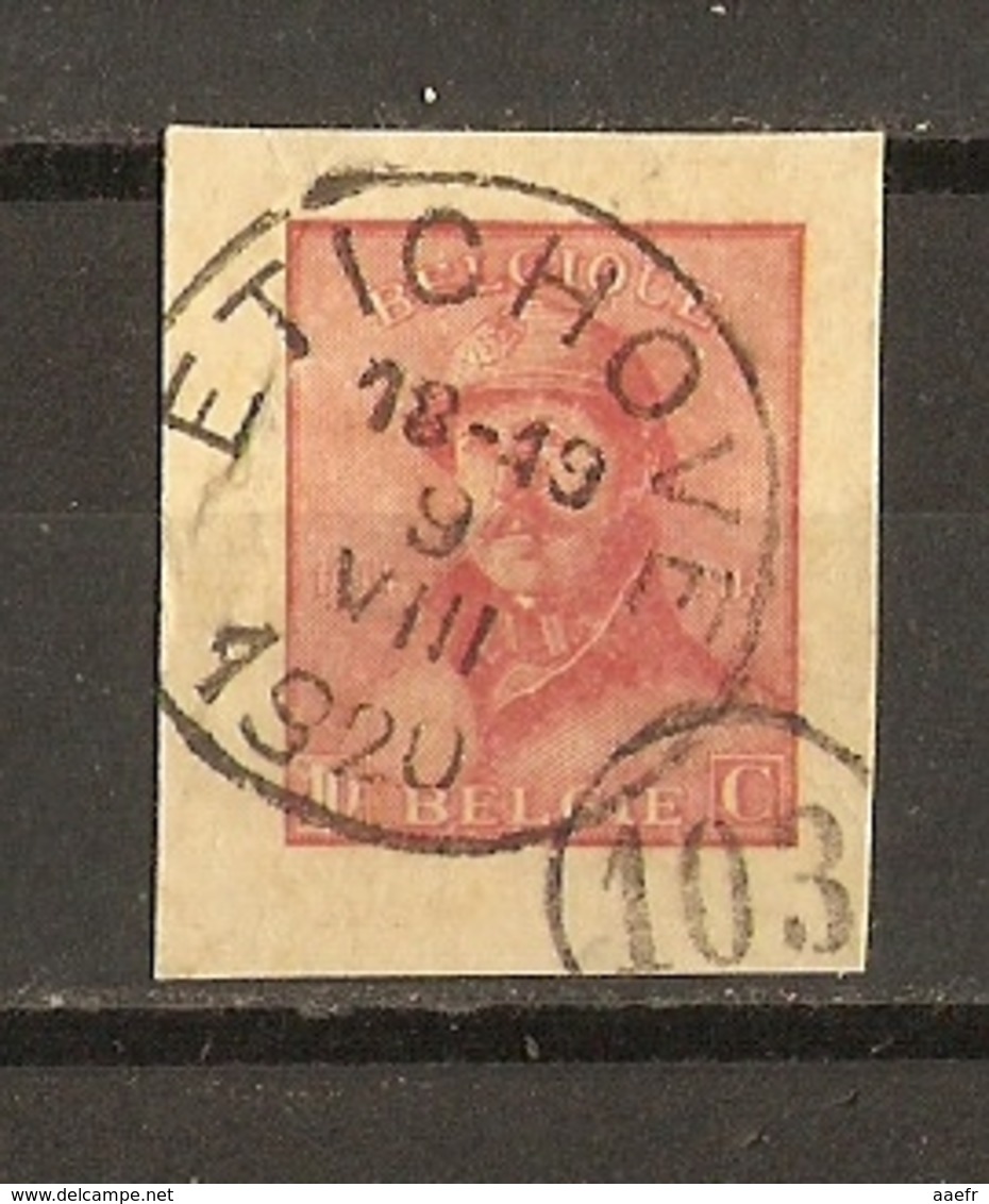 Belgique 9/VIII/1920 - Fragment D'Entier Postal - Cob 168 - Roi Casqué - Cachet Etichove + Cachet Facteur 103 - Autres & Non Classés