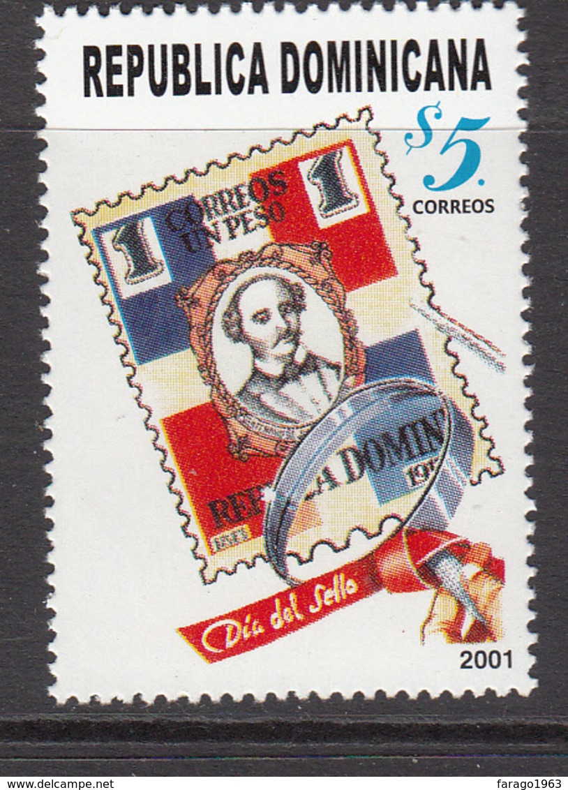 2001 Dominican Republic Stamp Day  Complete Set Of 1 MNH - Repubblica Domenicana