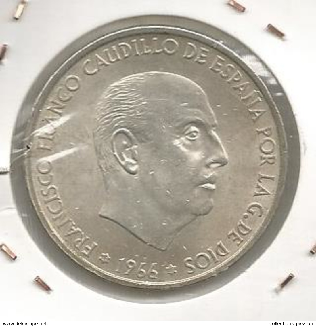 Monnaie, Espagne ,100 Pesetas , 1966 , Francico Franco Caudillo De Espana For La G. De Dios - 100 Pesetas