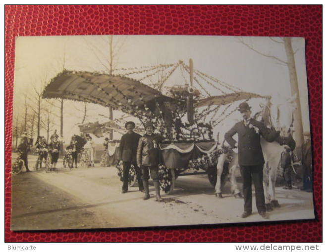 Carte  Photo -  FÊTE DES FLEURS - CHAR AVION - CHUIMERT Photo à SAINT DIZIER - A Identifier