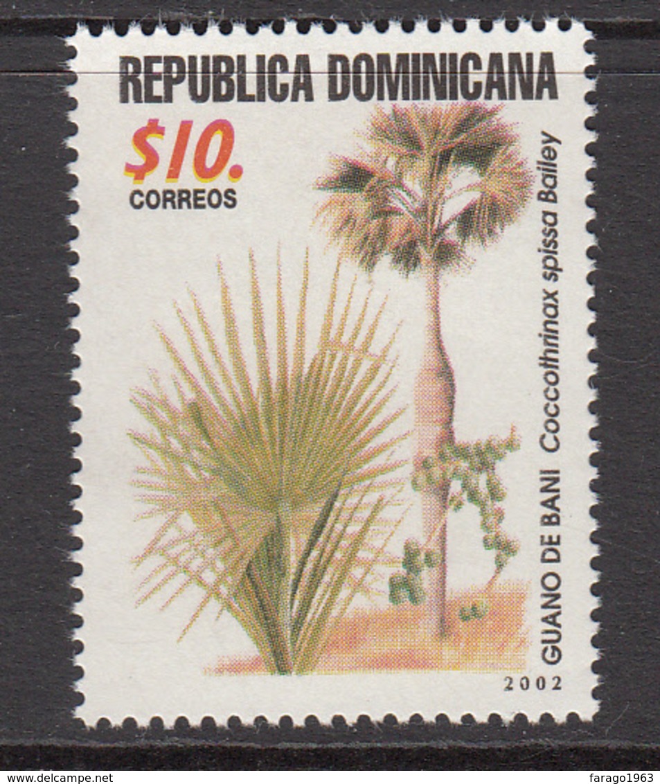 2002 Dominican Republic Tree Plant Complete Set Of 1 MNH - Repubblica Domenicana