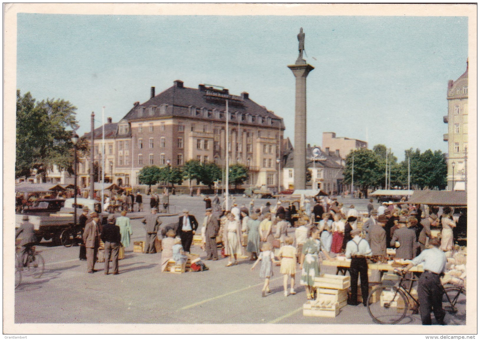 Torvet Market Place, Trondheim, Norway - Posted 1955 With Message - Norway