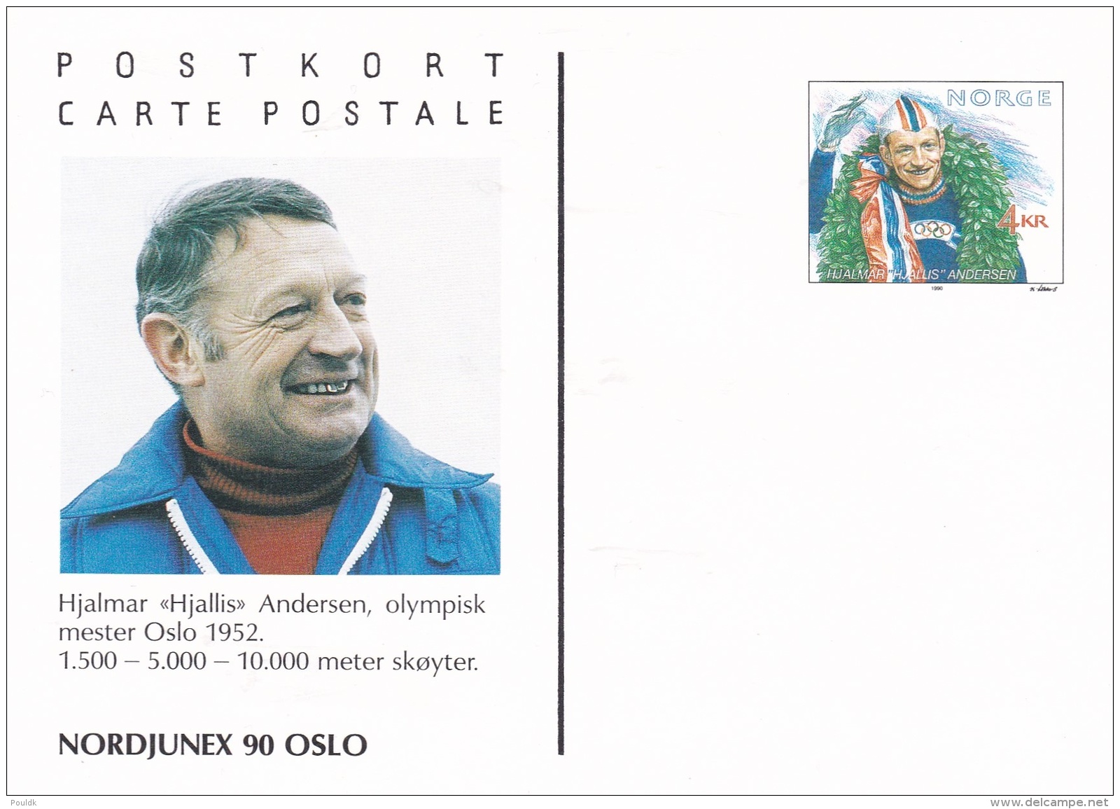 Norway Postal Stationary 1994 Hjalmar Andersen Gold Medal Oslo 1952 - Mint (DD23-20) - Winter 1952: Oslo