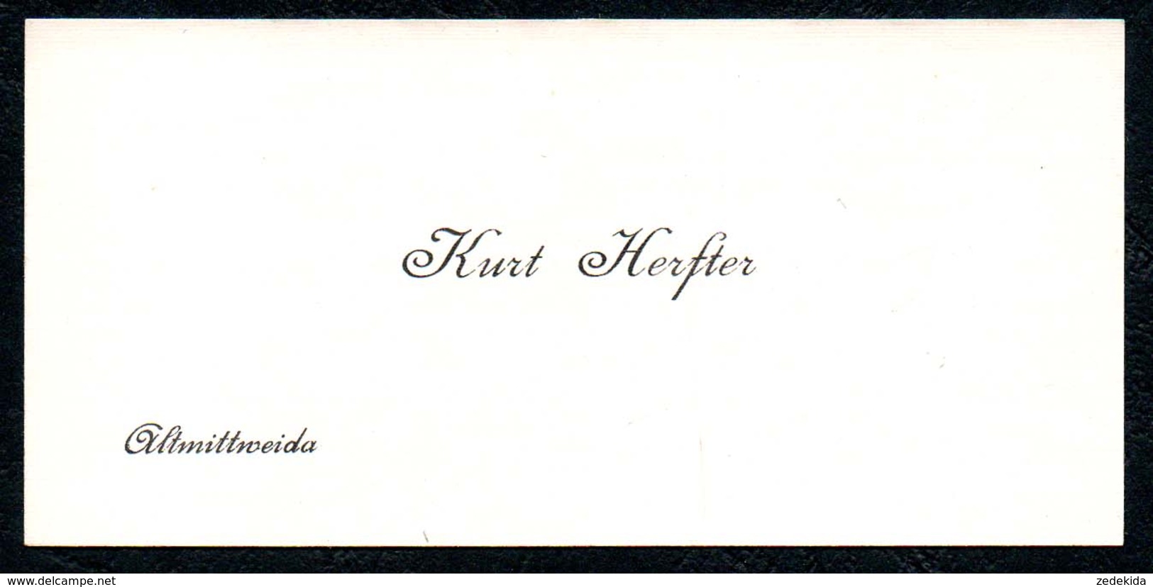 B5941 - Altmittweida Mittweida - Kurt Herfter - Visitenkarte - Visitenkarten