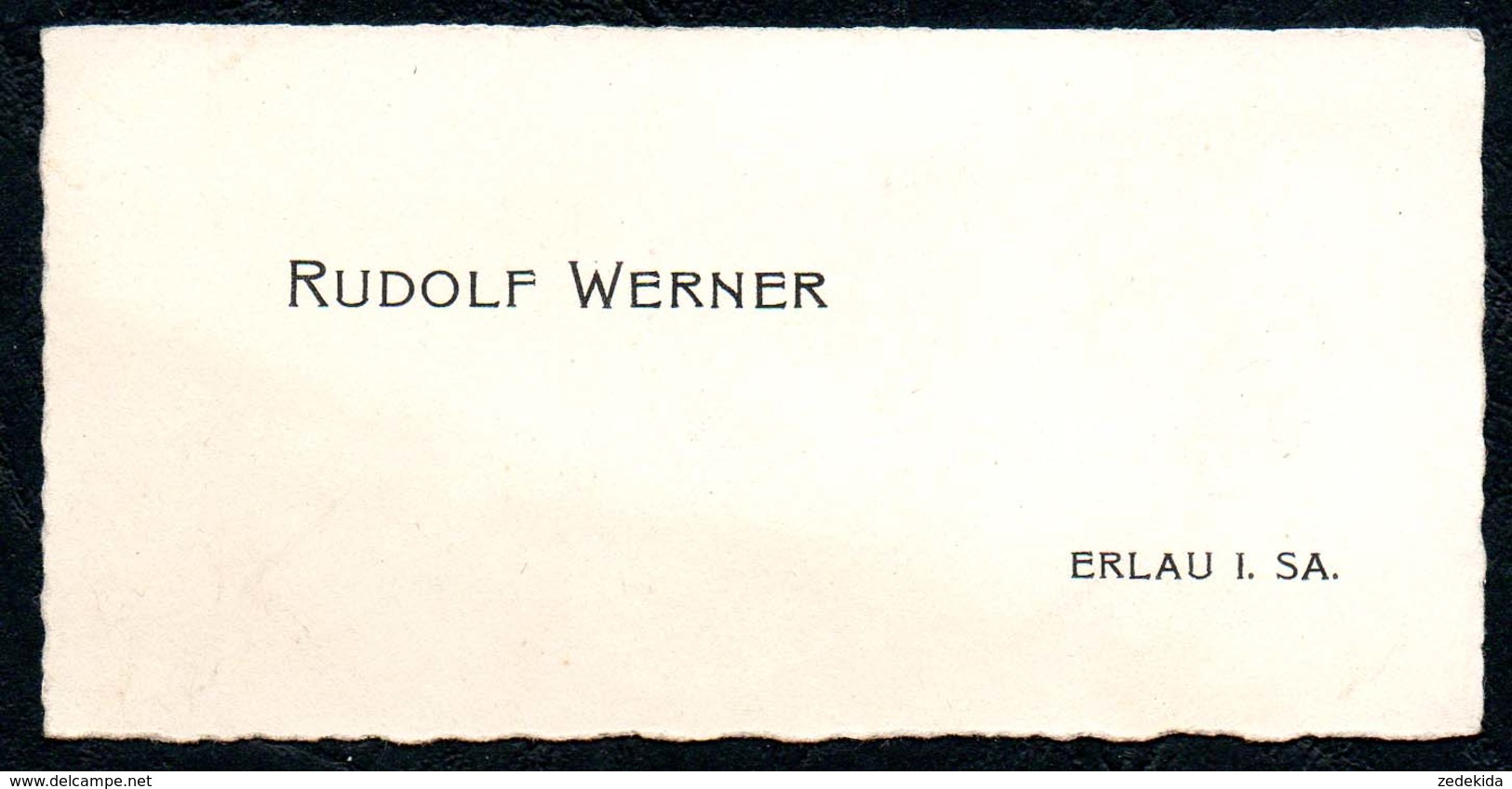 B7278 - Erlau - Rudolf Werner - Visitenkarte - Visitenkarten