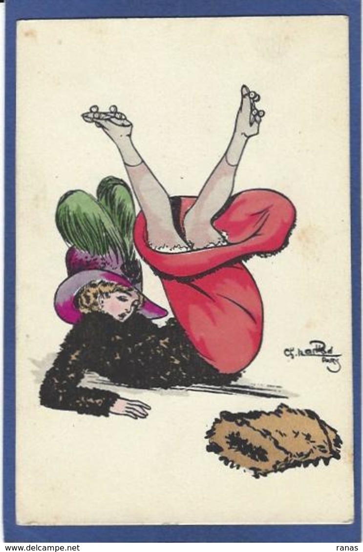 CPA Naillod écrite Art Nouveau Femme Girl Women Mode Chapeau Patins à Roulettes Skating Roller érotisme - Naillod