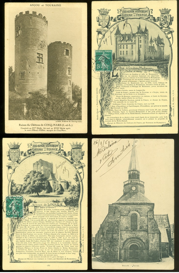Lot de 59 cartes postales de France Indre - et - Loire    Lot van 59 postkaarten van Frankrijk ( 37 ) - 59 scans