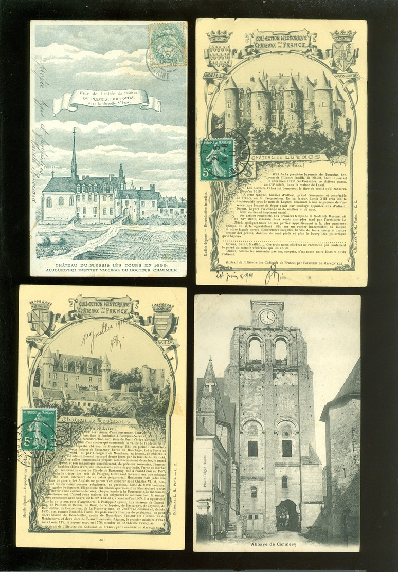 Lot de 59 cartes postales de France Indre - et - Loire    Lot van 59 postkaarten van Frankrijk ( 37 ) - 59 scans