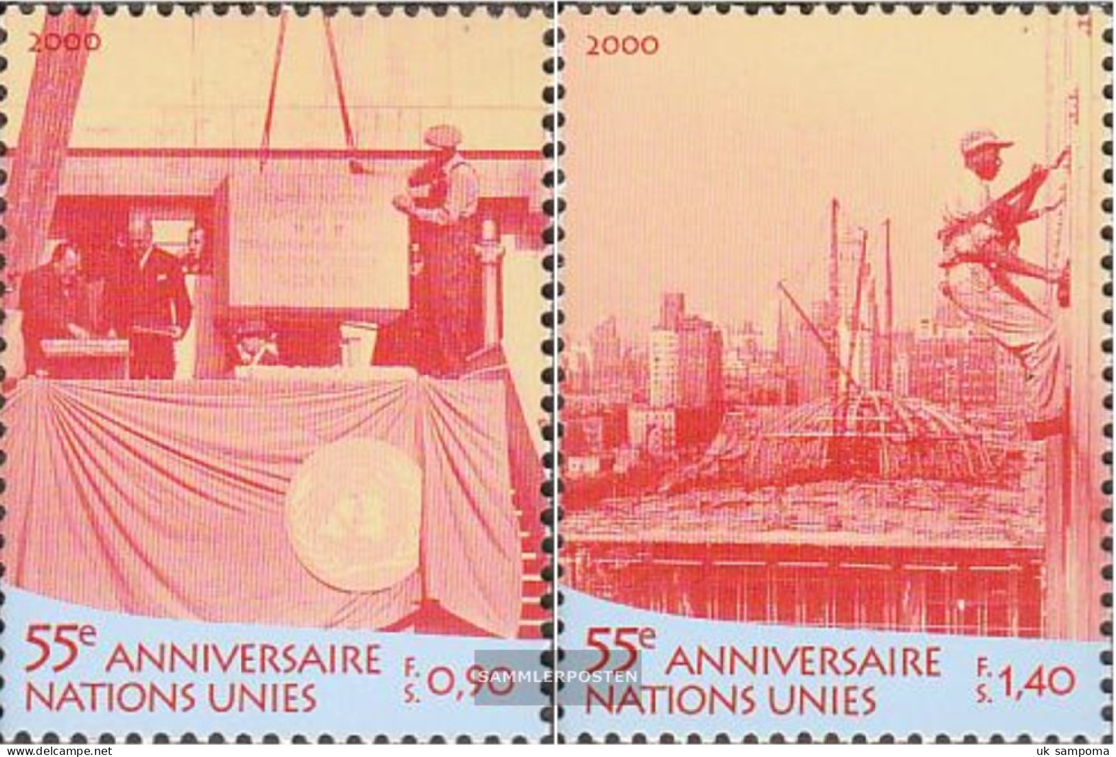 UN - Geneva 391-392 (complete Issue) Unmounted Mint / Never Hinged 2000 UN-Headquarters - Neufs