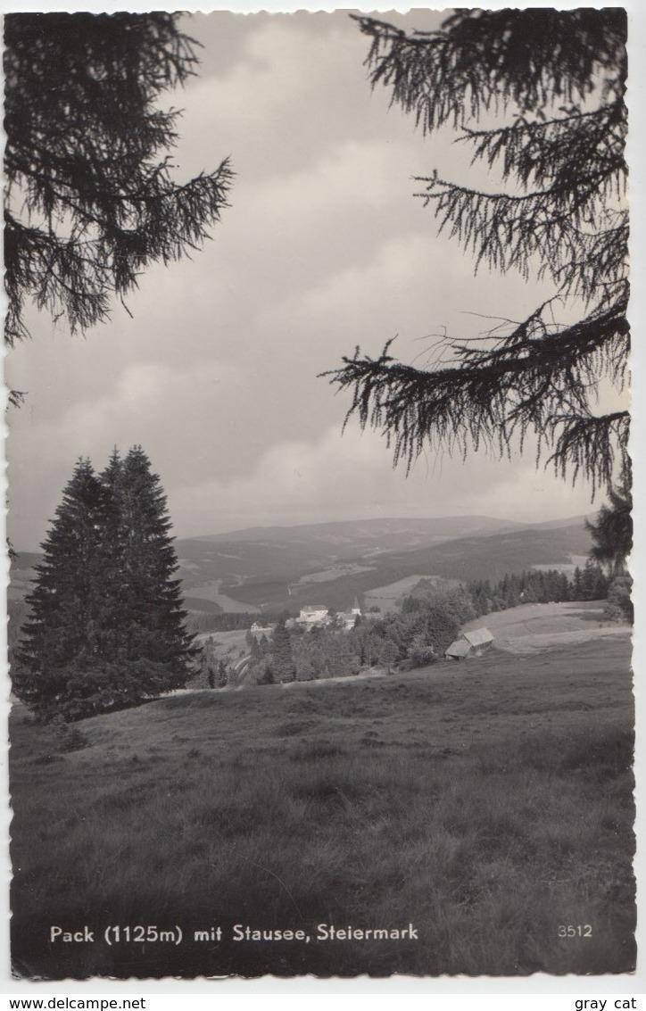 Pack (1125m) Mit Stausee, Steiermark, Austria, 1961 Used Real Photo Postcard [21881] - Pack