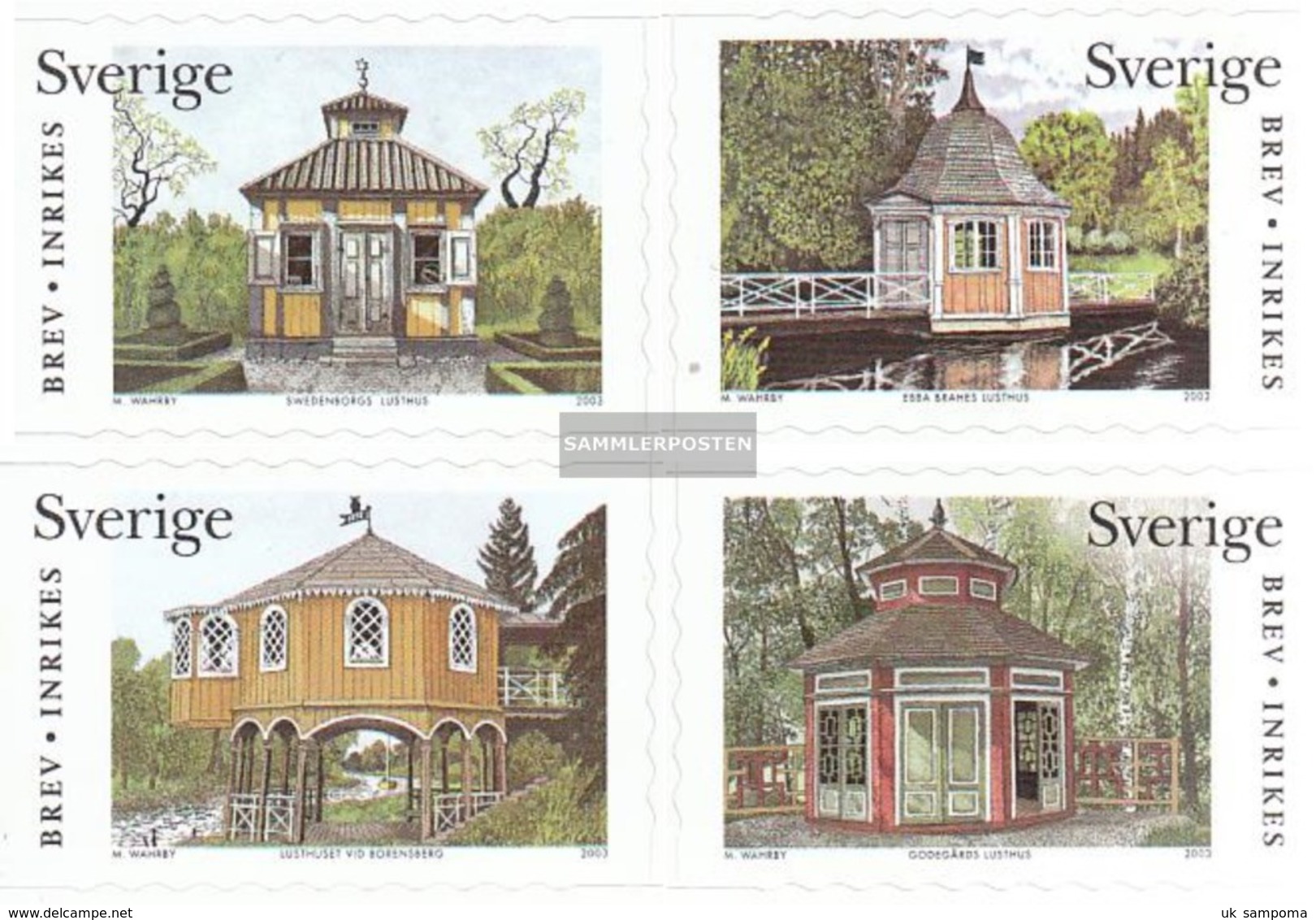 Sweden 2356-2359 (complete.issue.) Fine Used / Cancelled 2003 Gartenhäuser - Used Stamps