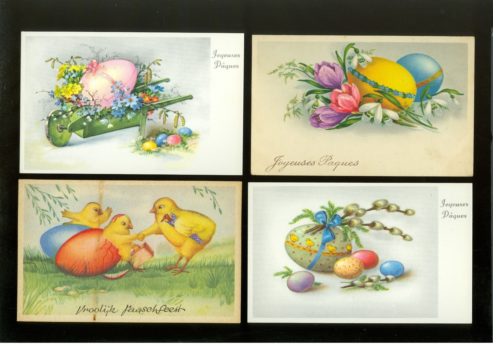 Beau lot de 60 cartes postales de fantaisie  Pâques   Mooi lot 60 postkaarten van fantasie  Pasen -  60 scans