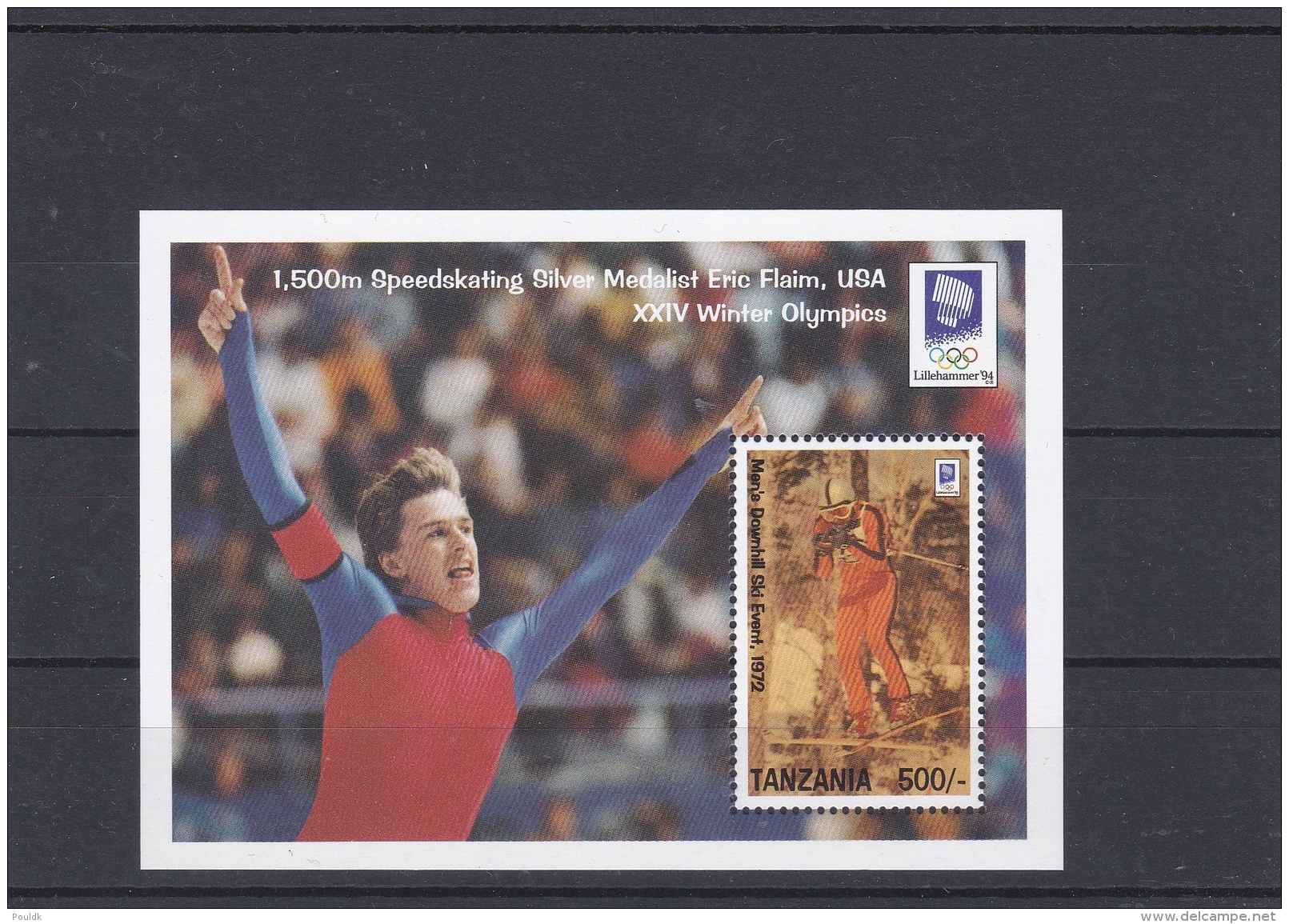 Tanzania 1994 Lillehammer Olympic Games Souvenir Sheet MNH/**  (H41) - Hiver 1994: Lillehammer