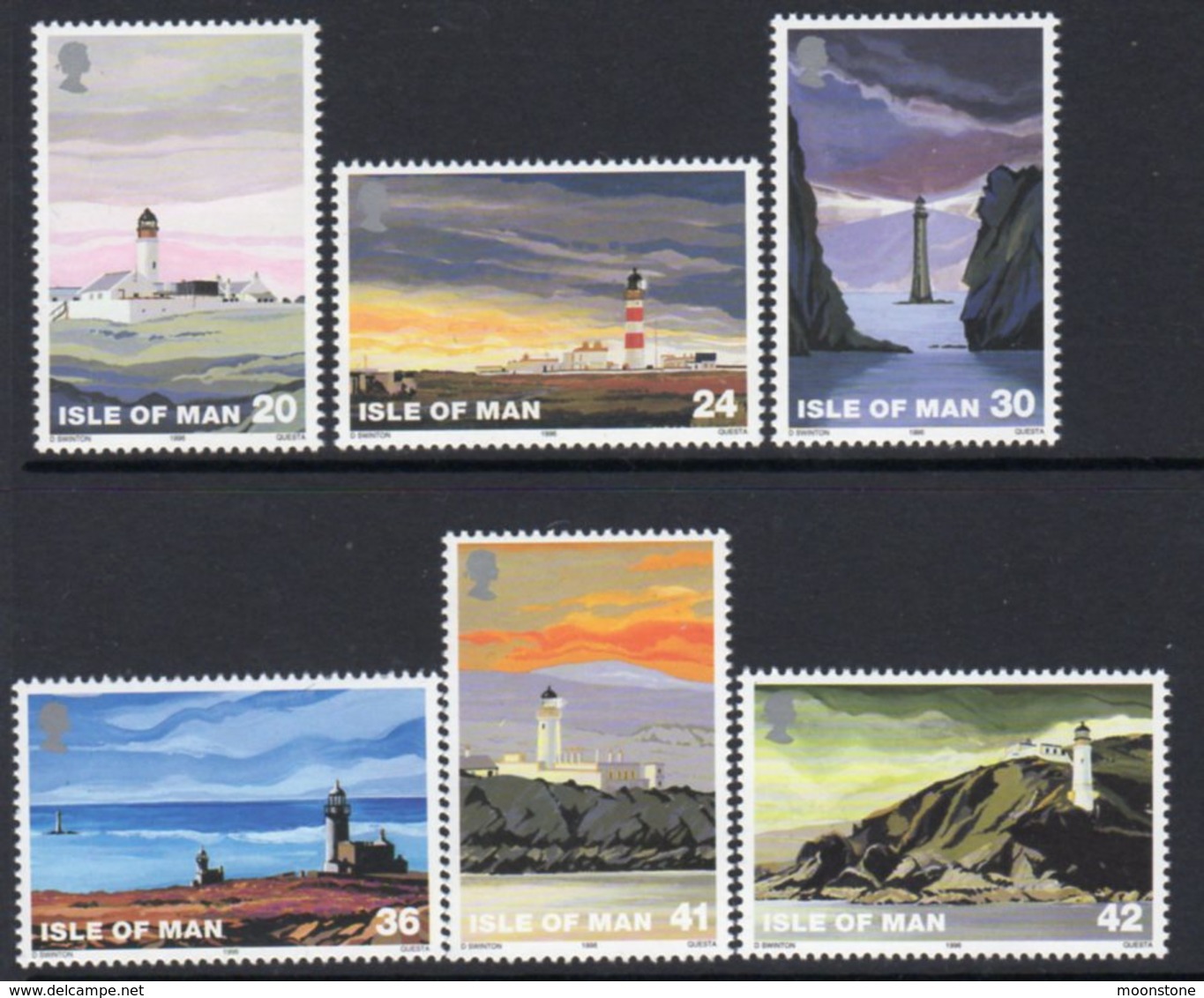 Isle Of Man 1996 Lighthouses Set Of 6, MNH, SG 672/7, Ref. 45 - Lighthouses