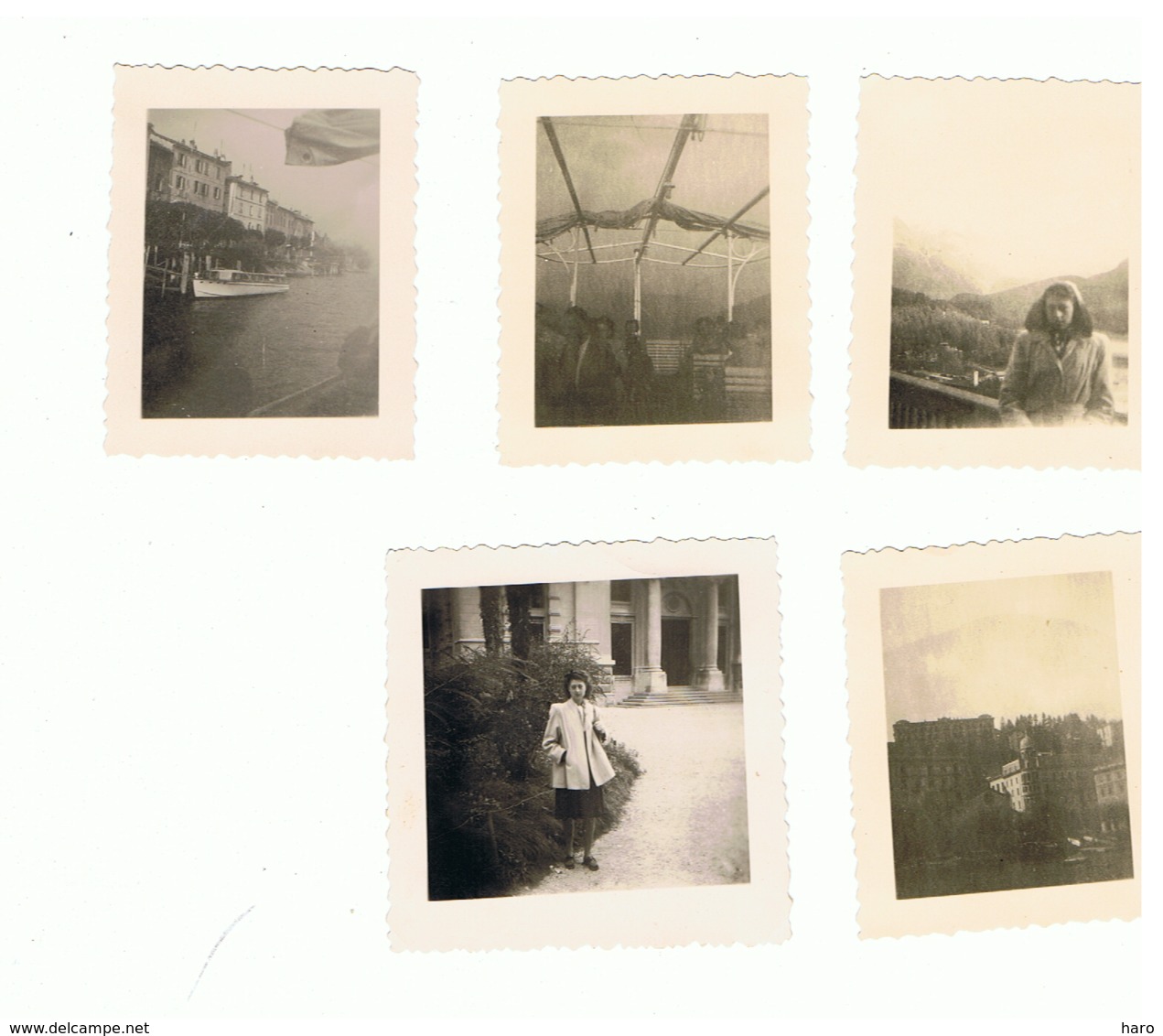 Lot De 23 Photos ( +/- 6 X 6 Cm) SUISSE, LUGANO, Le Lac, L'hôtel Bristol,....en 1946 (b230) - Lieux