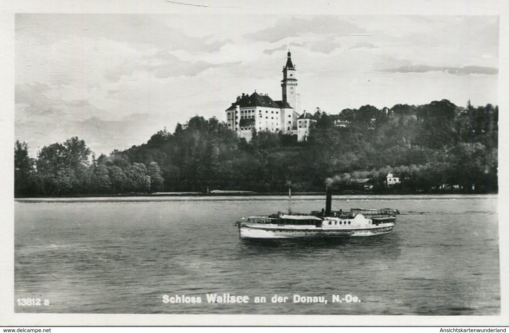 005472  Schloss Wallsee An Der Donau Mit Schaufelraddampfer - Other & Unclassified