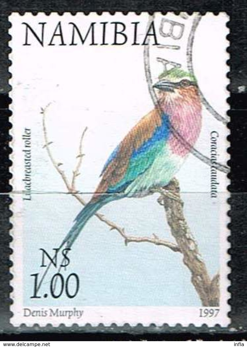 Namibia 1997,, Michel# 885 A O Lilac-breasted Roller (Coracias Caudatus) - Namibië (1990- ...)