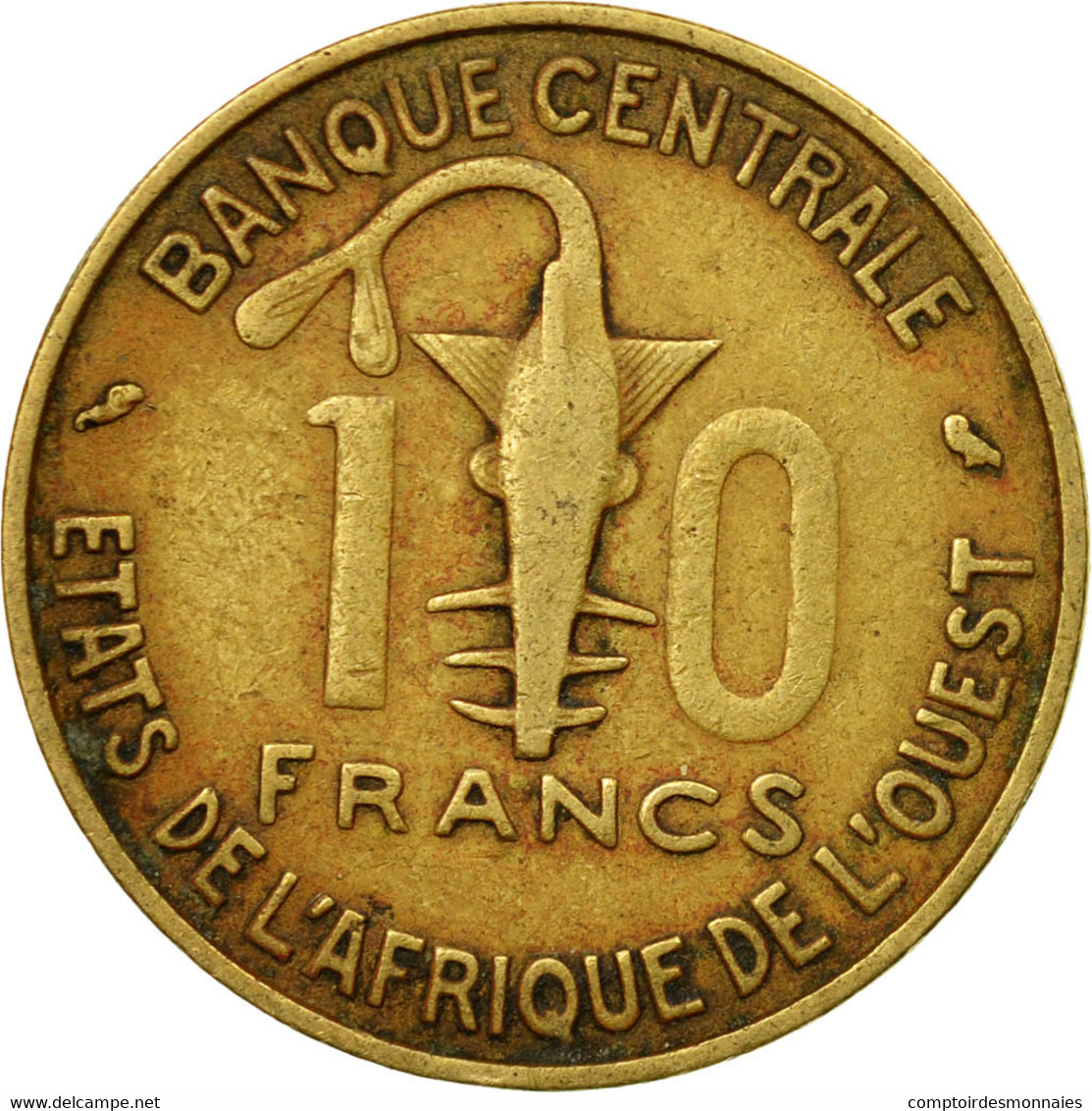 Monnaie, West African States, 10 Francs, 1964, Paris, TB+, Aluminum-Bronze, KM:1 - Côte-d'Ivoire