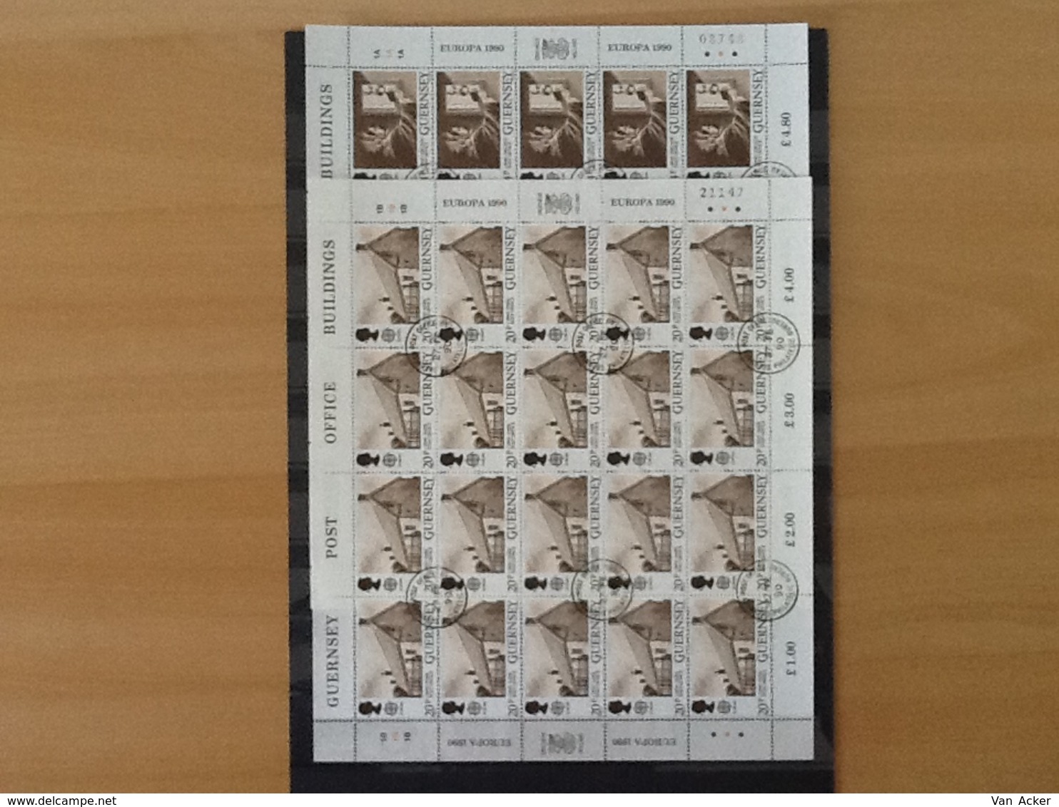 Mi. 483/486 Europa 1990 ° Complete Sheet - Guernesey