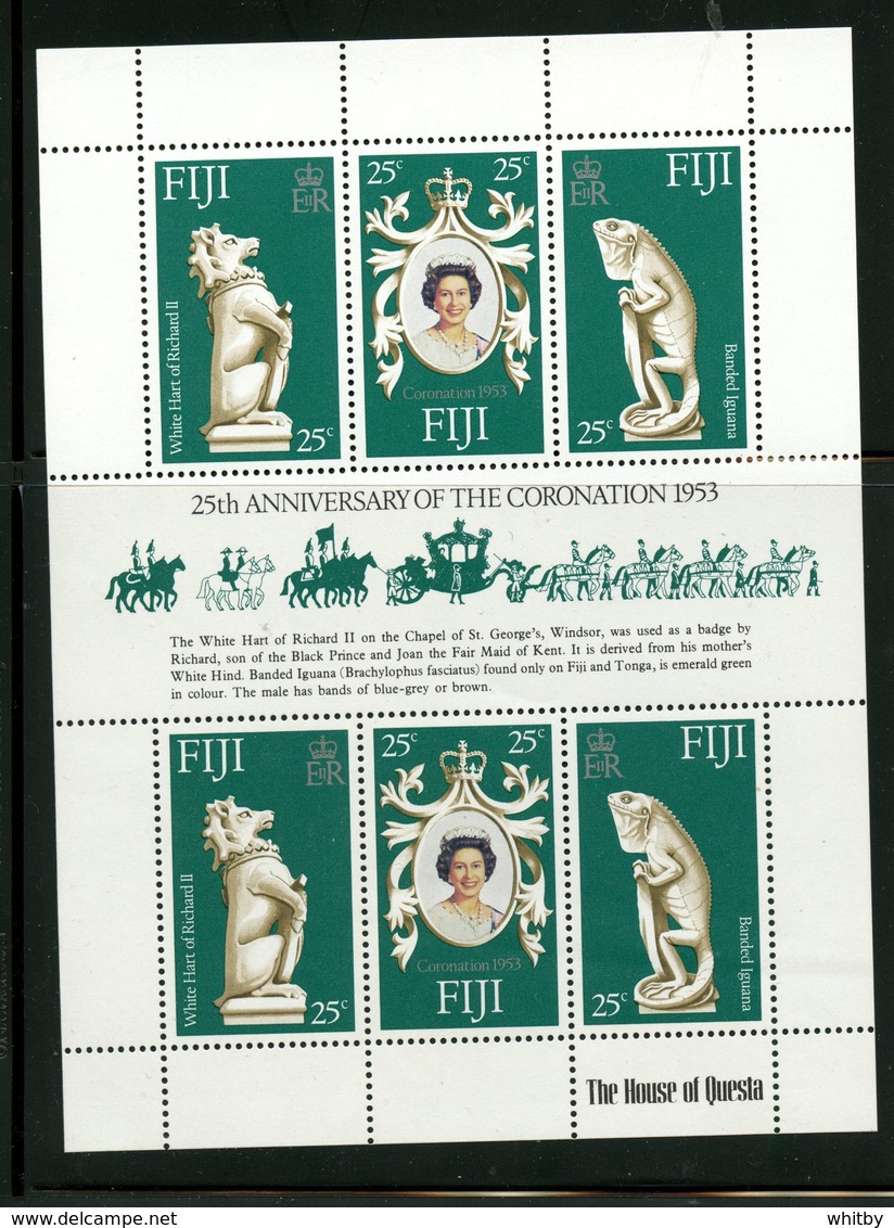 Fiji 1978  Queen Elizabeth Coronation Anniversary Issue #384  MNH Souvenir Sheet - Fidji (1970-...)