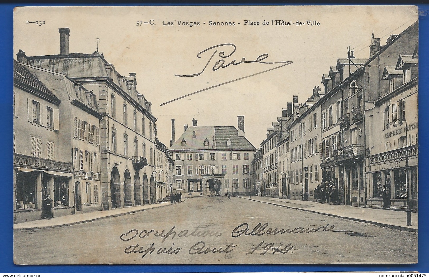 SENONES   Place De L'Hôtel De Ville       Animées    écrite En 1916 - Senones
