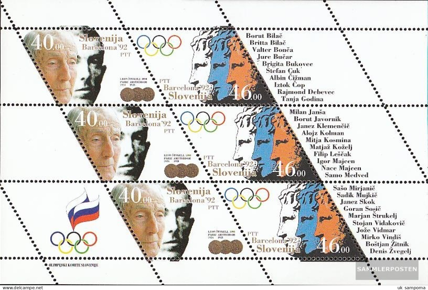 Slovenia 27-28 Sheetlet (complete Issue) Unmounted Mint / Never Hinged 1992 Olympic. Summer, Barcelona - Slovenia