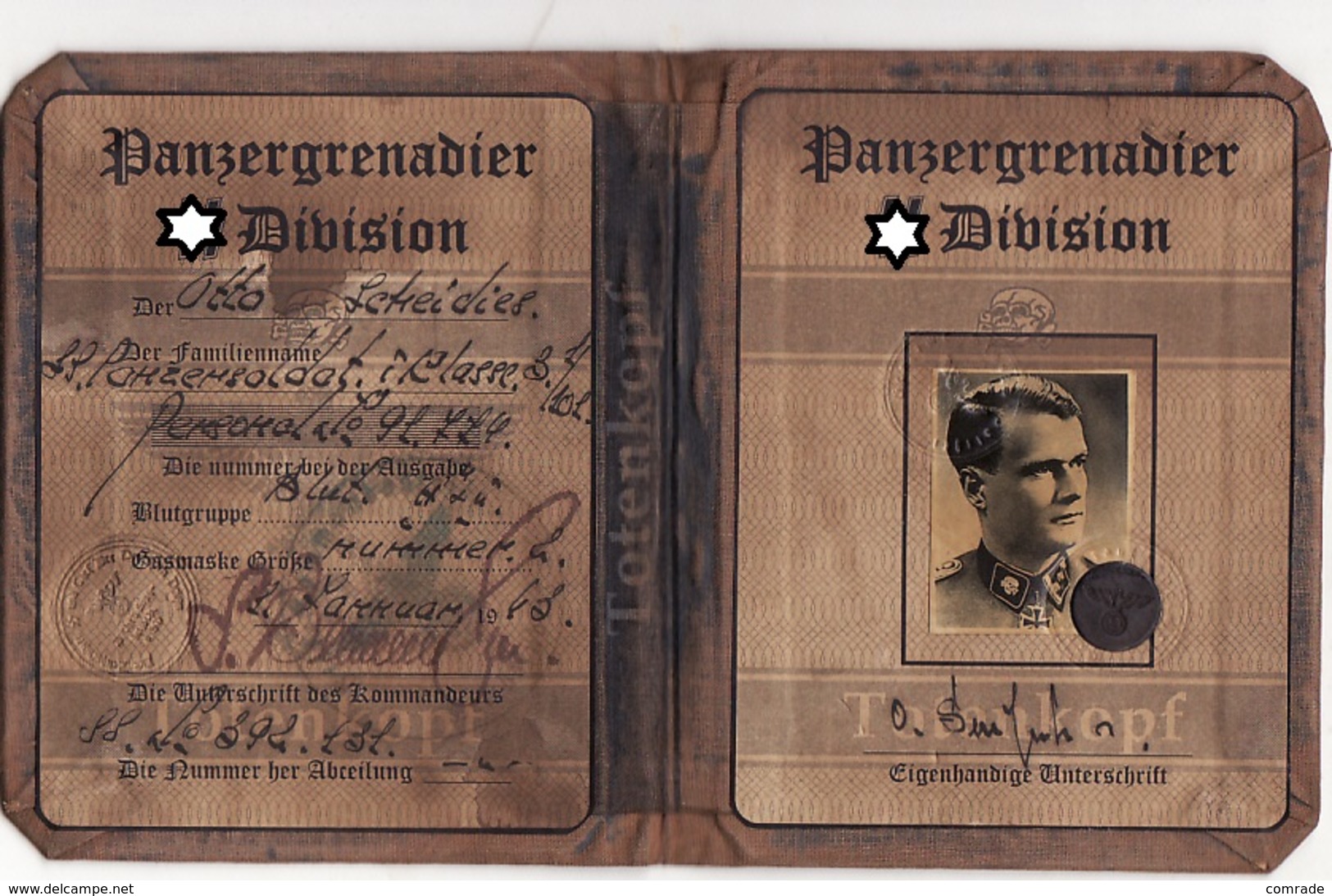 DOCUMENT III Reich. Nazi WW2 Germany.not Original - Documenten