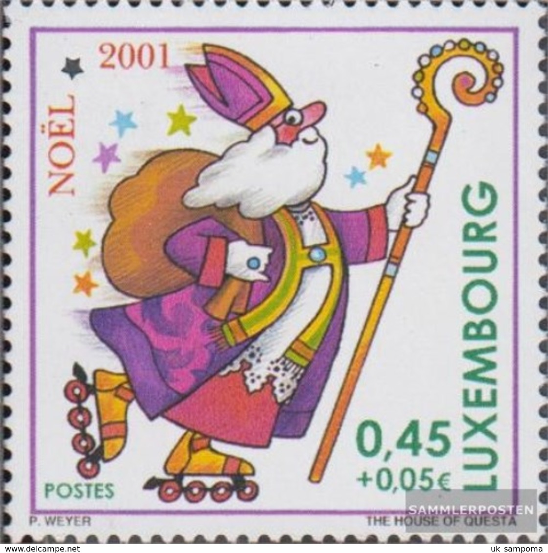 Luxembourg 1553 (complete Issue) Unmounted Mint / Never Hinged 2001 Christmas - Unused Stamps
