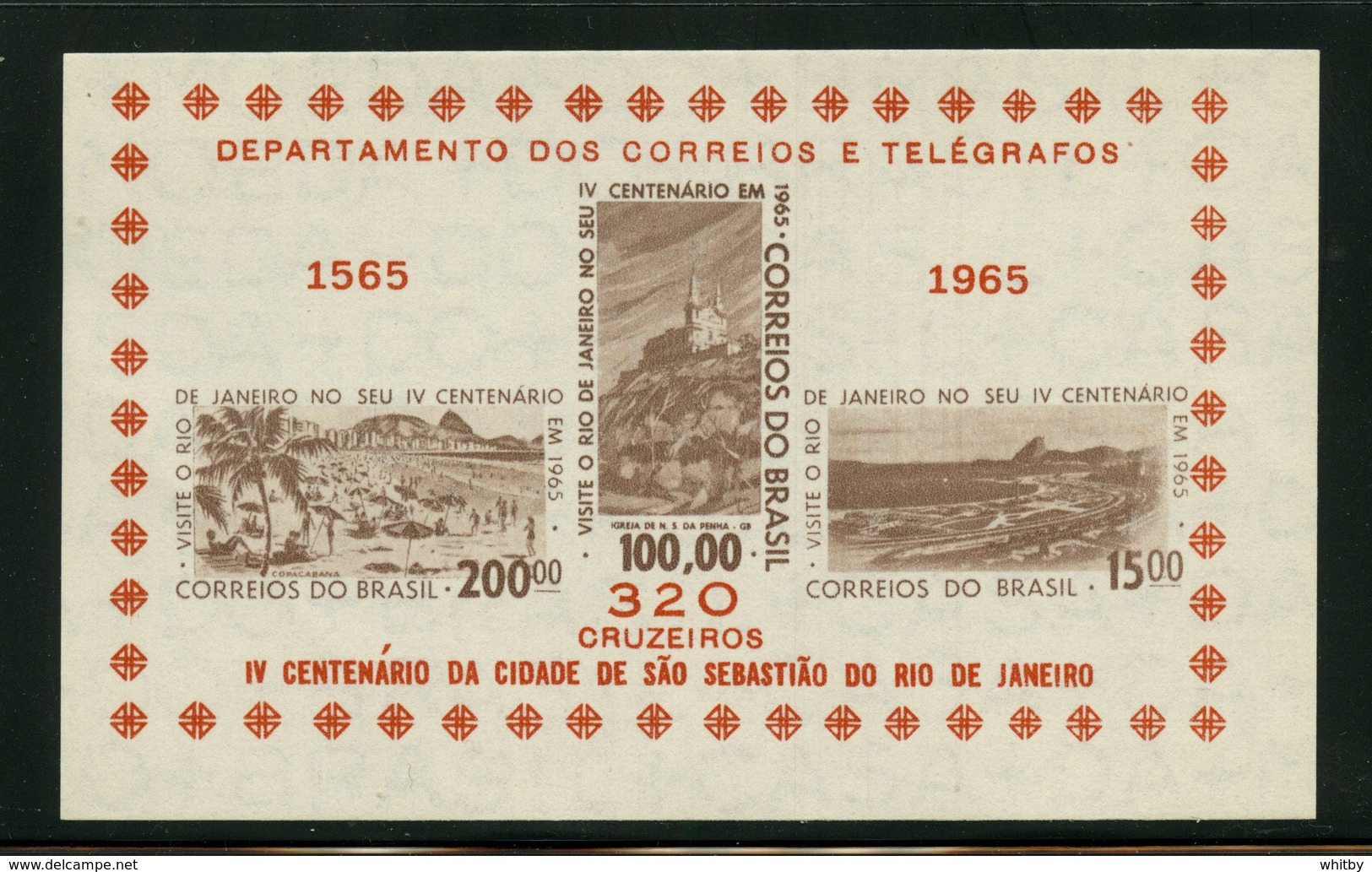 Brazil 1965  Rio De Janeiro  Issue #985a  MNH Souvenir Sheet - Unused Stamps