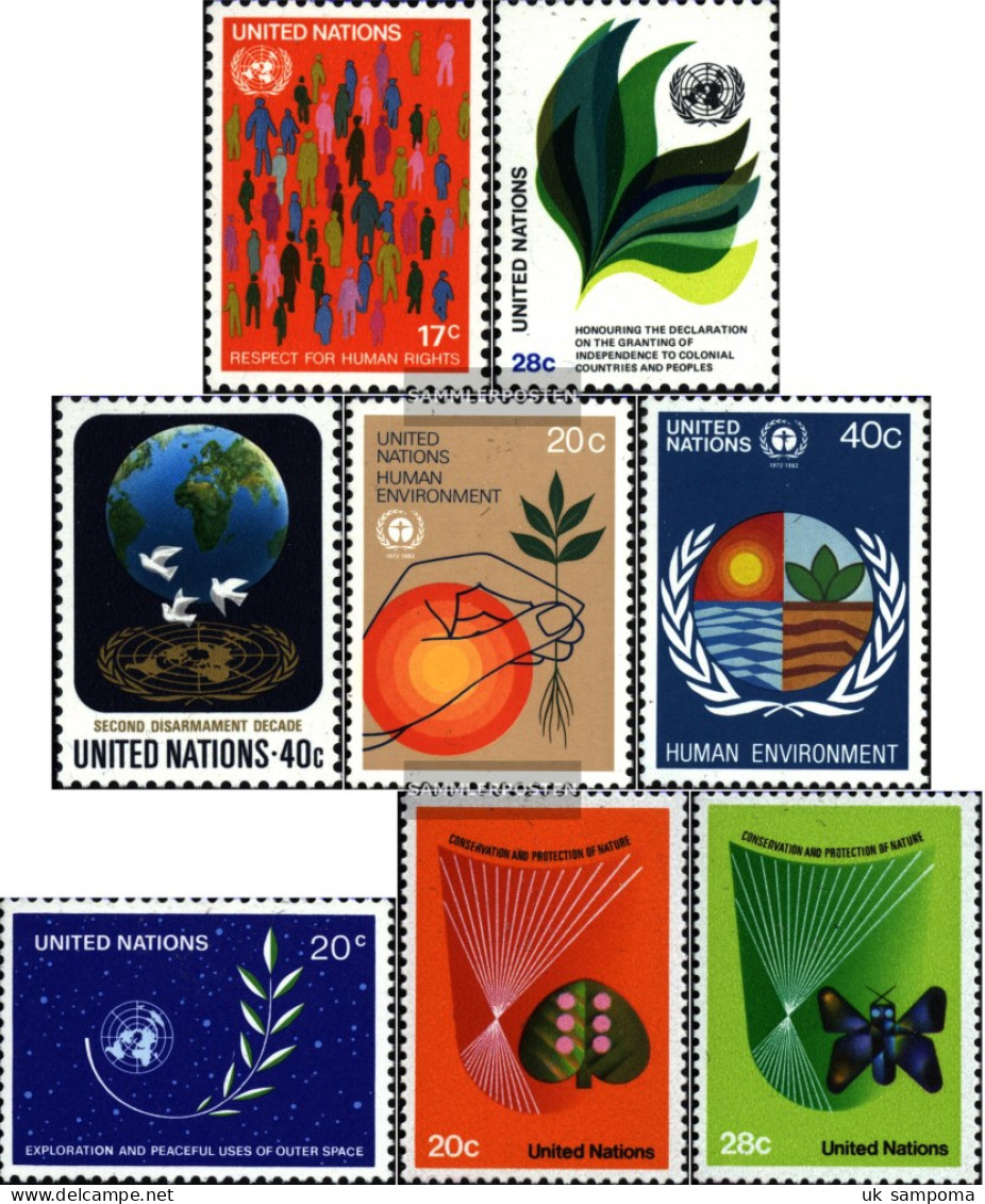 UN - New York 391-393,394-395,396, 413-414 (complete Issue) Unmounted Mint / Never Hinged 1982 SpAce, Environment U.A. - Ungebraucht