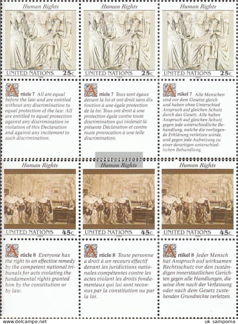 UN - NEW York 606-607 Sechserblöcke (complete Issue) Unmounted Mint / Never Hinged 1990 Human Rights - Unused Stamps