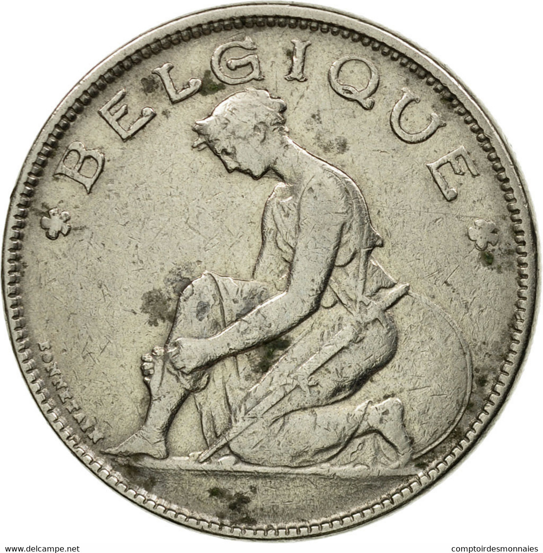 Monnaie, Belgique, 2 Francs, 2 Frank, 1923, TB+, Nickel, KM:91.1 - 2 Francos