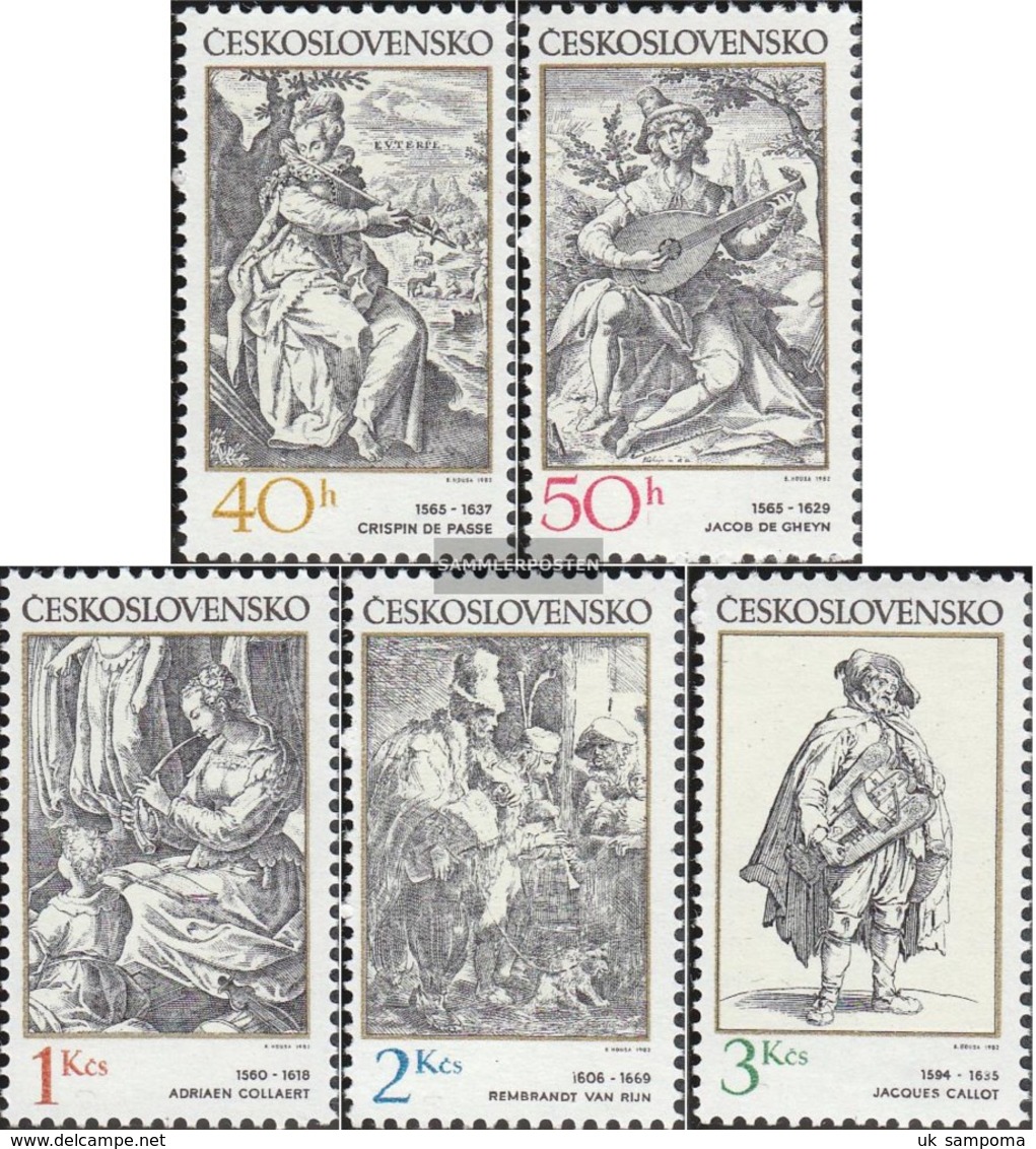 Czechoslovakia 2661-2665 (complete.issue.) Unmounted Mint / Never Hinged 1982 Music - Unused Stamps