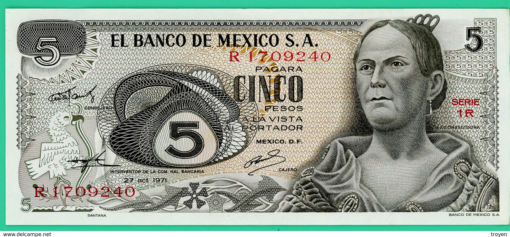 5 Pesos - Mexique - 1971 - N° R1709240 -   Neuf - - Mexique