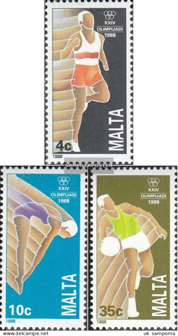 Malta 803-805 (complete Issue) Unmounted Mint / Never Hinged 1988 Olympics Summer - Malta