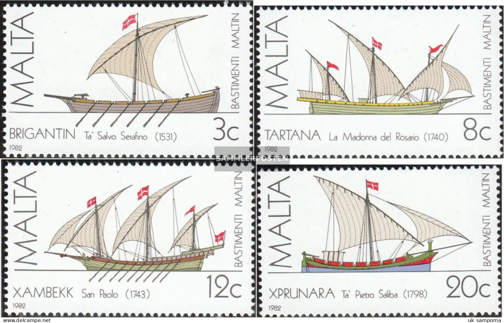 Malta 669-672 (complete Issue) Unmounted Mint / Never Hinged 1982 Vessels - Malta