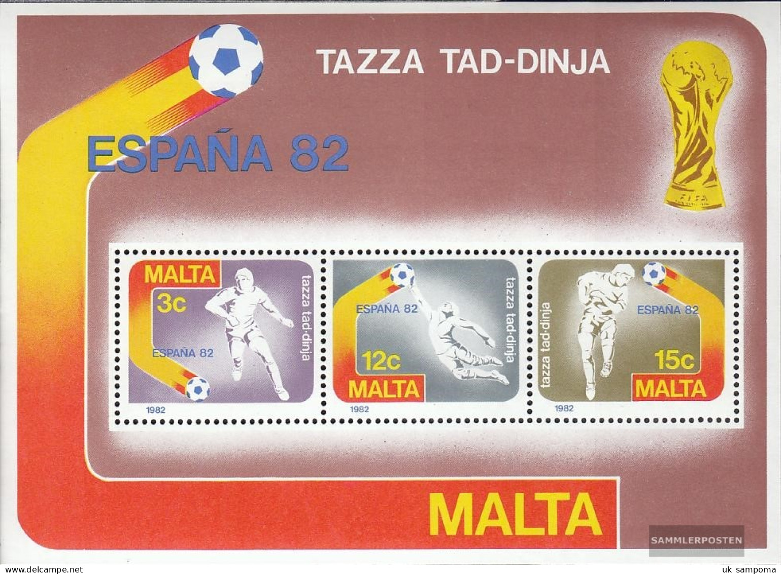 Malta Block7 (complete Issue) Unmounted Mint / Never Hinged 1982 Football-WM - Malta