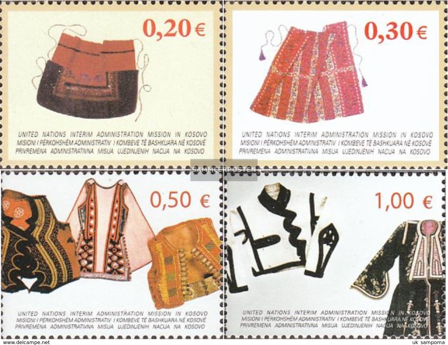 Kosovo 22-25 (complete Issue) Unmounted Mint / Never Hinged 2004 Costumes - Ongebruikt