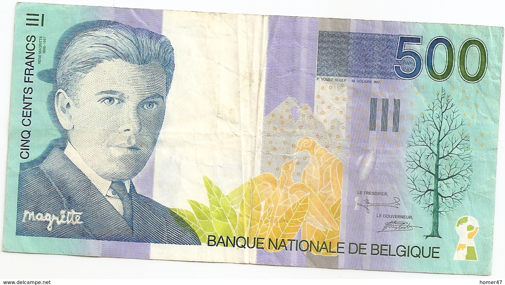 500 Fr - Type 'Magritte' - 500 Francs