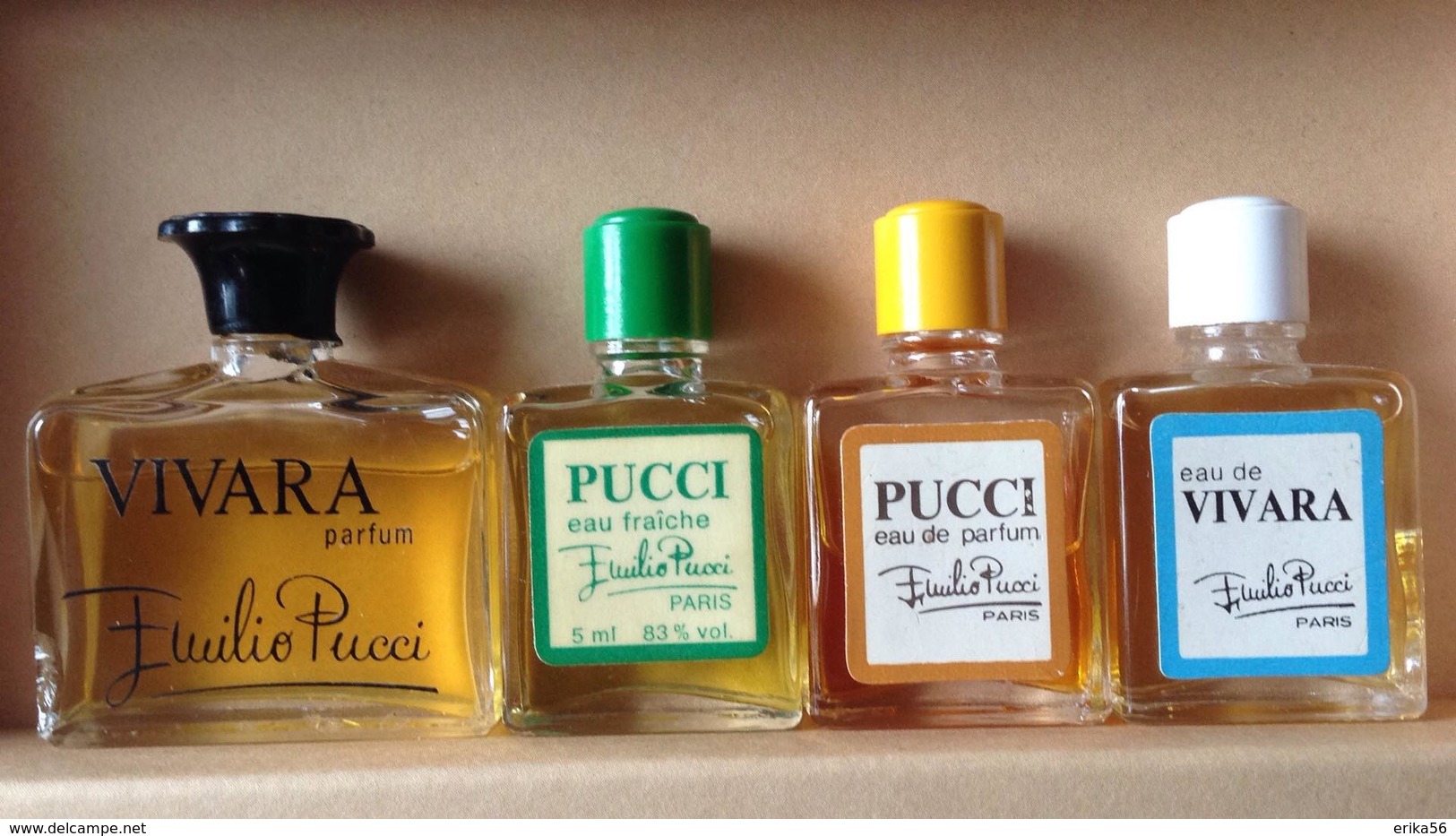 EMILIO PUCCI  VIVARA + PUCCI Lot 4 Flacon - Miniatures Womens' Fragrances (without Box)