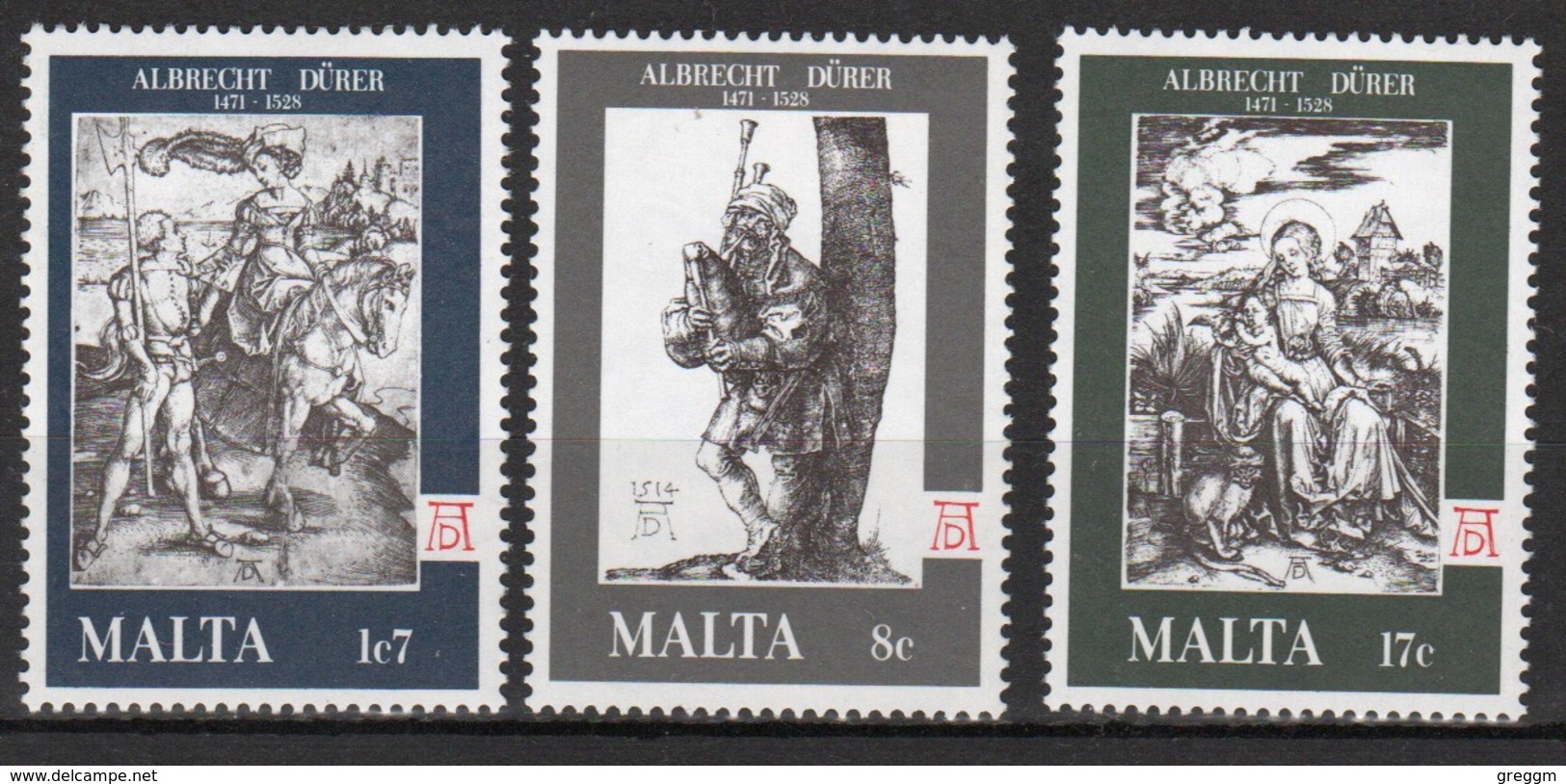 Malta 1978 Complete Set Of Stamps To Celebrate 450th Death Anniversary Of Durer . - Malta