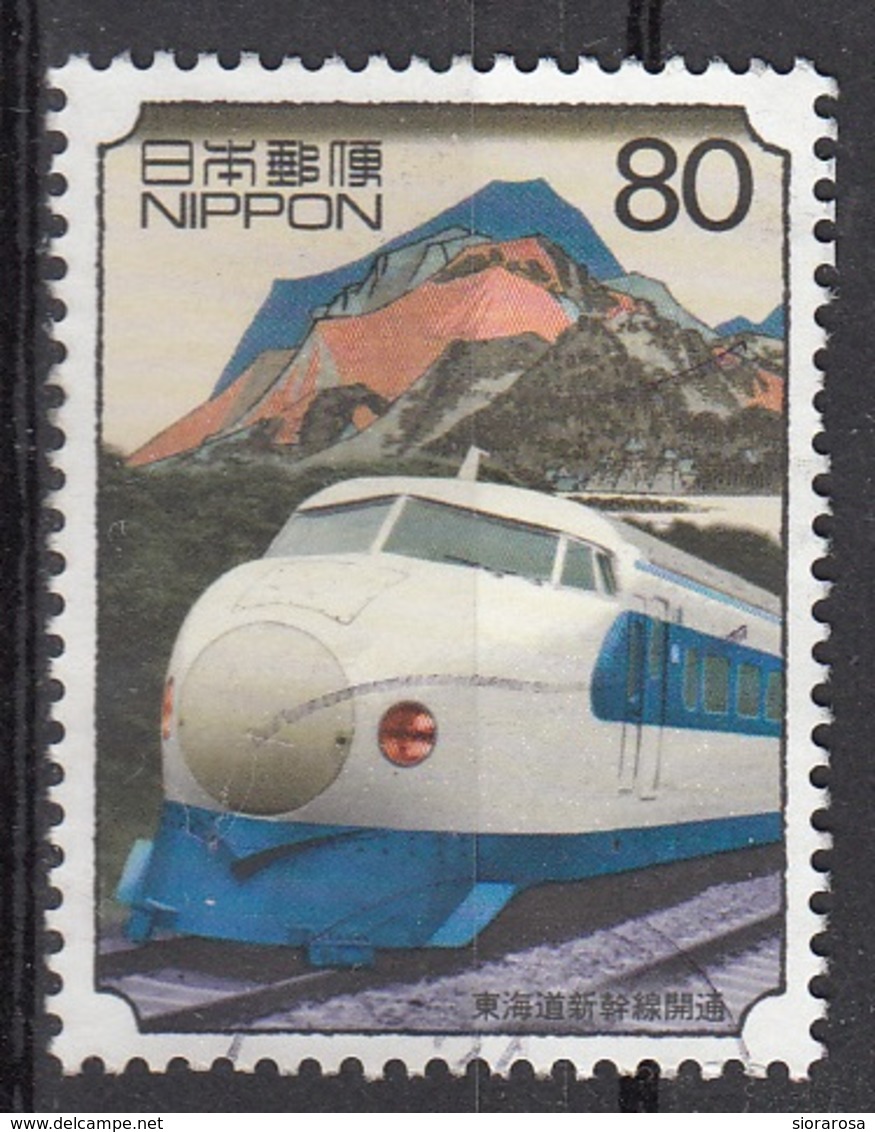 Giappone 2000 Sc. 2698h  Millenium Inauguration Of Bullel Train Used Nippon Japan - Treni