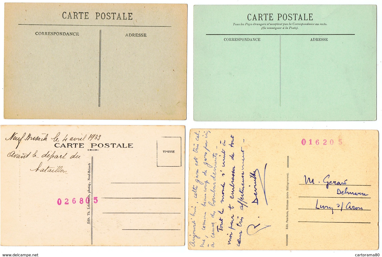 Lot 10 CPA & CPSM France  / Lens, Douai, Ailly-sur-Noye, Ebreuil, Soultz ... / A Voir !!! - 5 - 99 Cartes