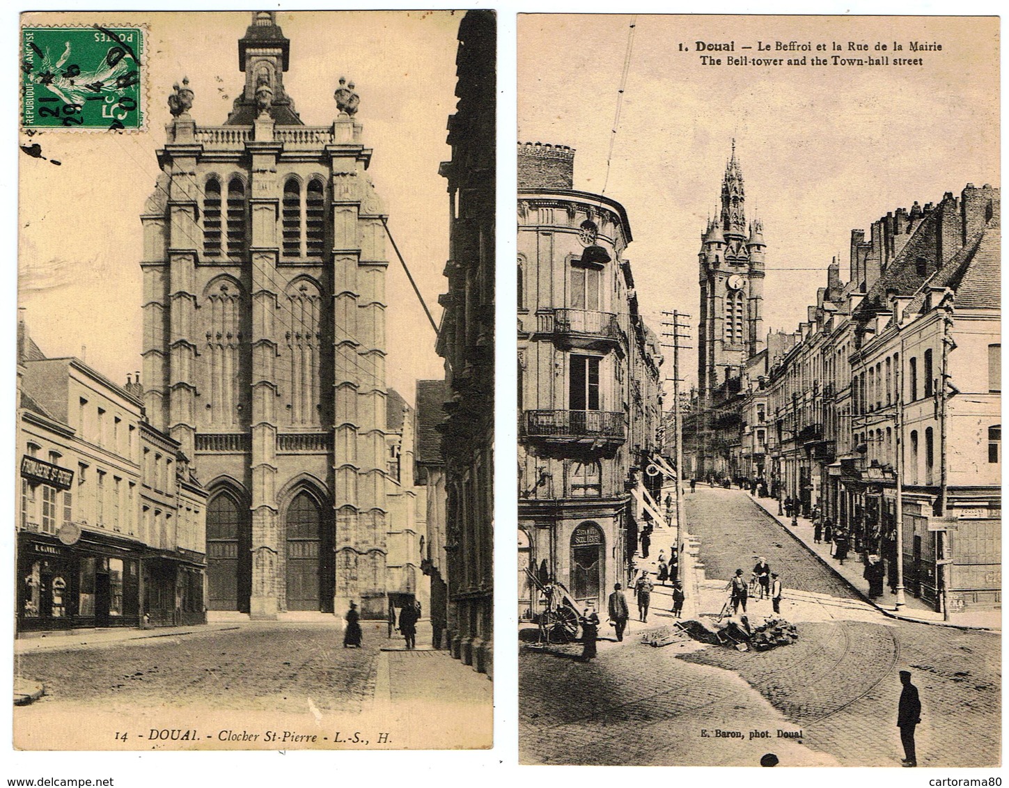 Lot 10 CPA & CPSM France  / Lens, Douai, Ailly-sur-Noye, Ebreuil, Soultz ... / A Voir !!! - 5 - 99 Postcards