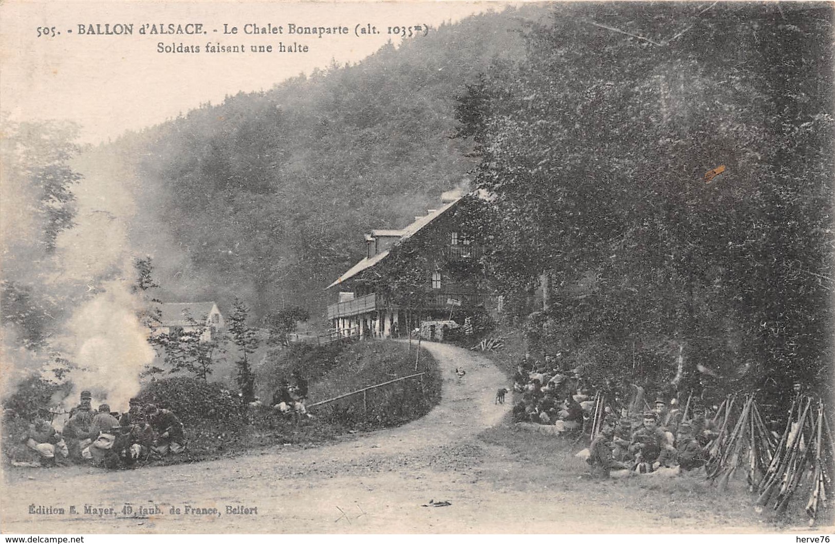 LE BALLON D'ALSACE - Le Chalet Bonaparte - Soldats Faisant Une Halte - Autres & Non Classés