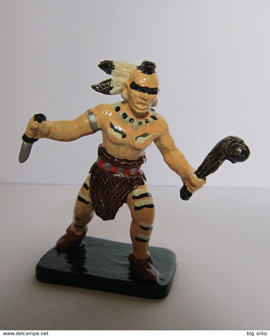 Soldatino In Lega Metallica (DIPINTO A MANO) - Indiano Urone Con Pugnale E Mazza - Figurines