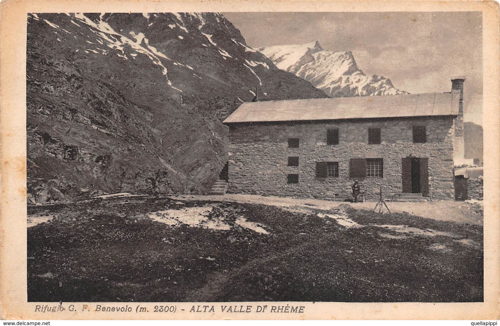 08551 "(AO) ALTA VALLE DI RHEME - RIFUGIO G. F. BENEVOLO M. 2300"  ANIMATA, NEGATIVO L. MARTINI. CART  NON SPED - Altri & Non Classificati