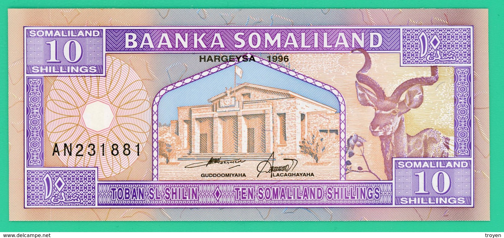 10 Shillings - Somalie    -  -  Neuf - - Somalie