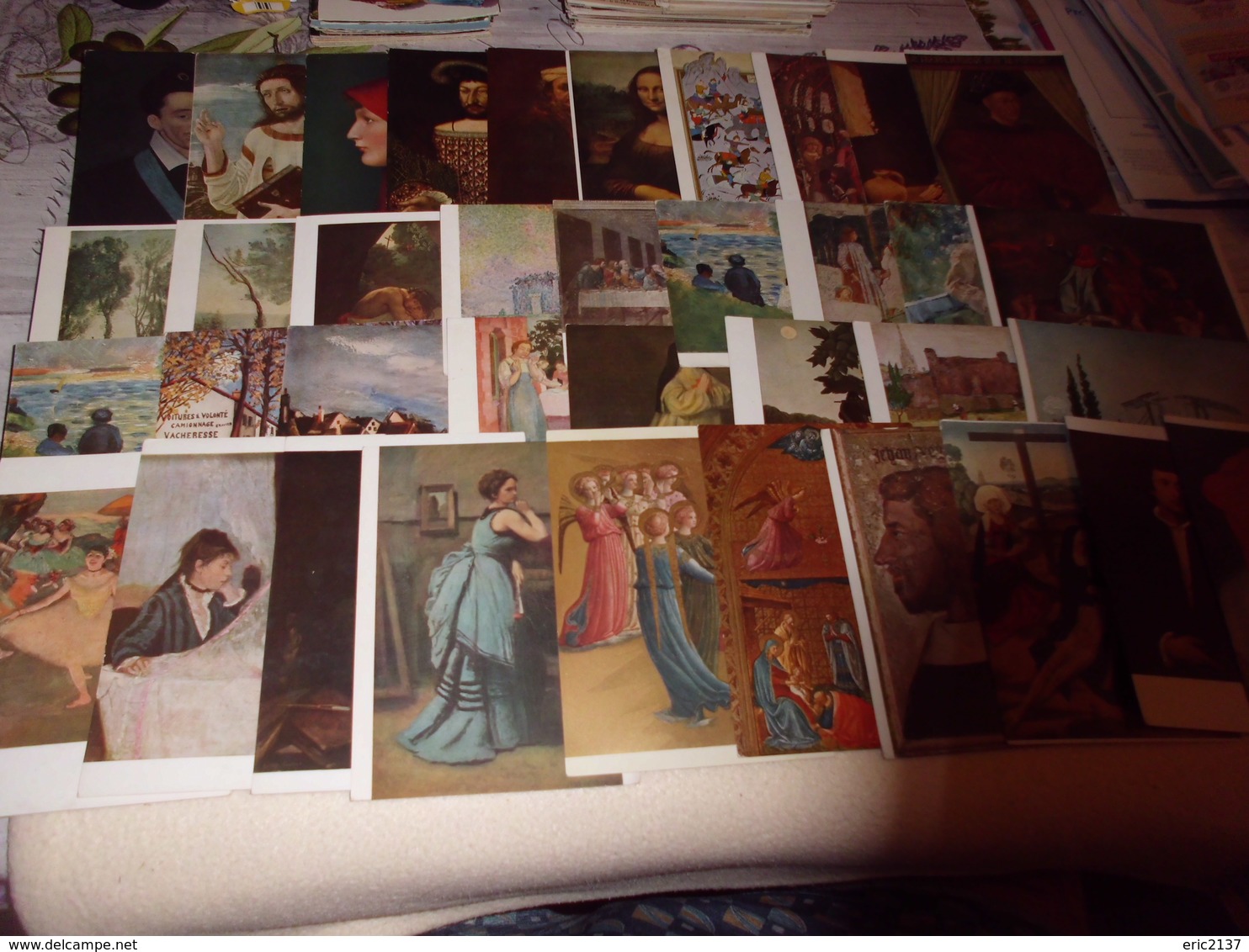 LOT DE 58 CARTES ART ..PEINTURES...TABLEAUX - 5 - 99 Postcards