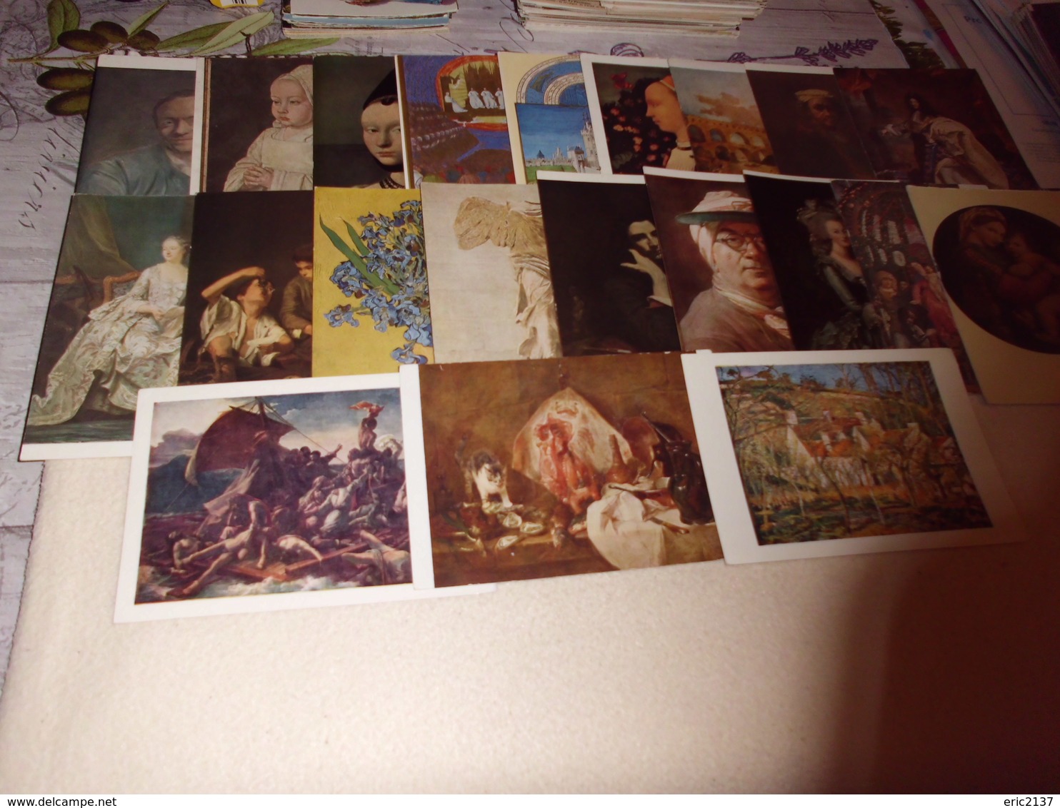 LOT DE 58 CARTES ART ..PEINTURES...TABLEAUX - 5 - 99 Postcards